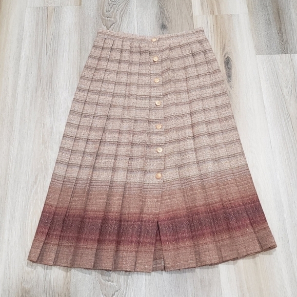 Vintage G. J. Forbes New York wool pleated skirt Women's Size Small - Picture 8 of 9